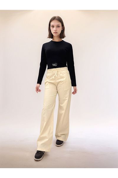 Asortix Girls' 100% Cotton Elastic Waist Linen Pants - Comfortable, Stylish and Comfortable Design
