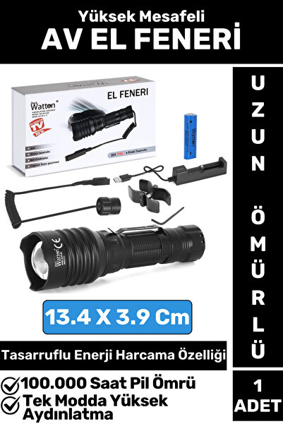 Wintoup Profesyonel Kamp Avcı Güvenlik Deprem Yüksek Mesafeli Güçlü Işık Tüfe...