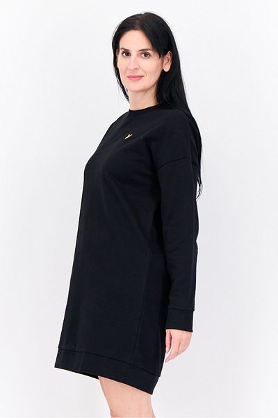 Lyle & Scott Women Embroidered Logo Sweater Dress, Black