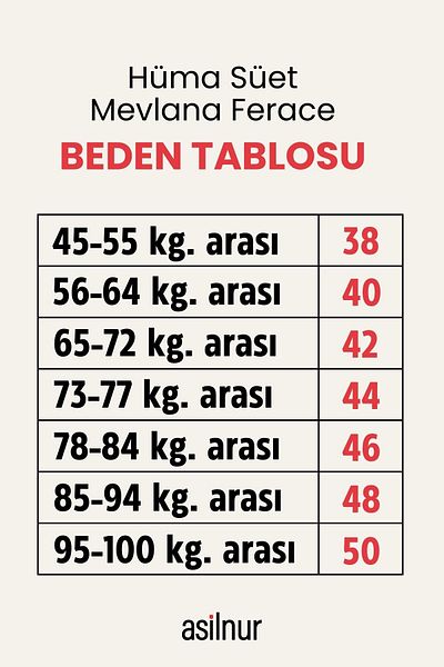 ASİLNUR Кафяв Huma Suede Mevlana Winter Abaya