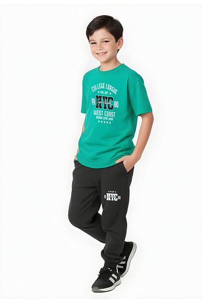 Boy's Seasonal Nyc College Printed Bottom-Top Suit