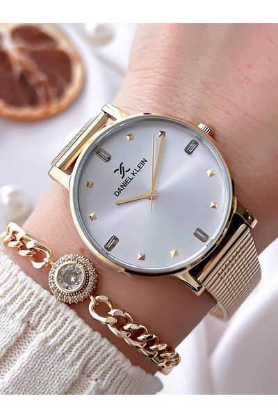 Daniel Klein Steel Band 30 Mt Water Resistant Women's Wrist Watch+Bracelet Bfg.1.10295.2