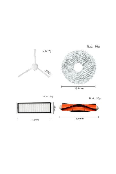 Popüler Dreame L10S Pro / Rls6L / Xiaomi S10 + , X20 + Robot Vacuum Cleaner Compatible Brush Filter Set