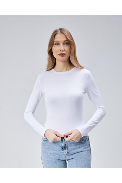 Virago Soft Touch Round Neck Long Sleeve Blouse/Body