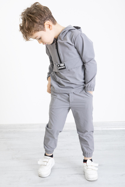 Cansın Mini Boy Smoked Parachute Hooded Suit - 20155