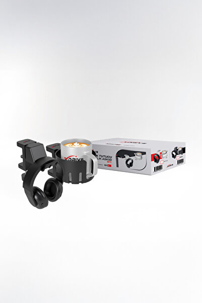 XDrive Premium Bardak Tutucu ve Kulaklık Askı Seti/Siyah