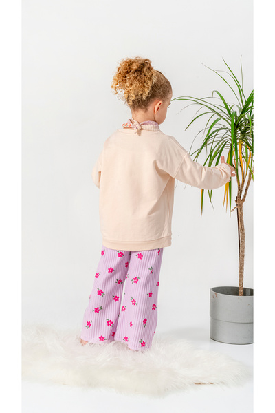 NORAMİNİMA Çiçek Desenli Kız Çocuk Takımı