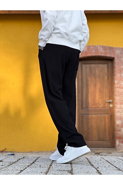 ElitWear Erkek Rahat Kalıp Fitilli Kumaş Relaxed Pantolon