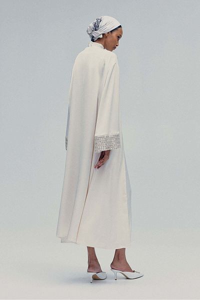 H&M Embellished-cuff satin kaftan