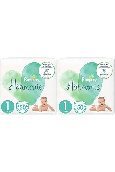 Prima Pampers Harmonie Baby Diapers - 2-5kg, 100 Pieces, Economical Ultra Deal