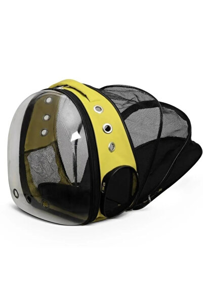 Ksburda Fileli Açılabilir Şeffaf Astronot Kedi Köpek Evcil Hayvan Taşıma Çant...