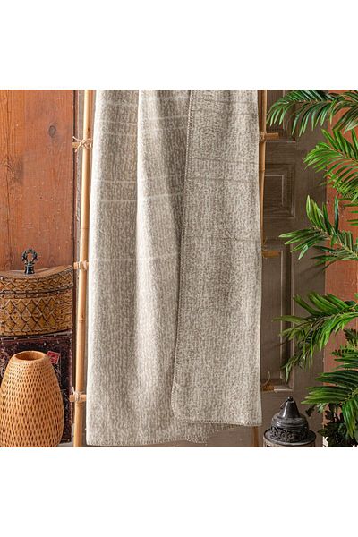 Sarev Laurel Blanket - Double Beige Beige Shoes