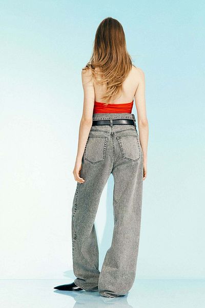 H&M Wide paper bag jeans