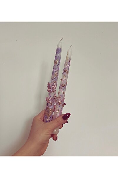 inrobert Butterfly Whisper – El Yapımı Kelebek Detaylı Dekoratif Mum Seti