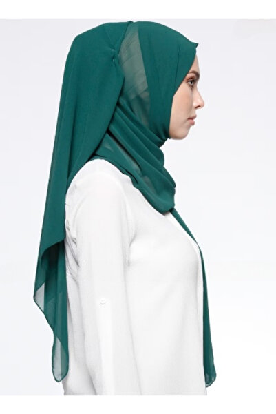 Differenza Matte Emerald Crepe Chiffon Shawl