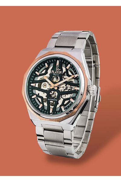 Platin Pierre Original Automatic Mechanism 3 Atm Waterproof Men's Wristwatch