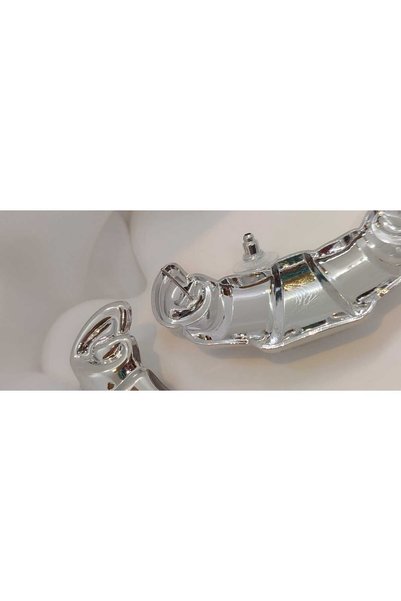 günceltakı Thick 6 cm Long Design Silver Color Steel Earrings