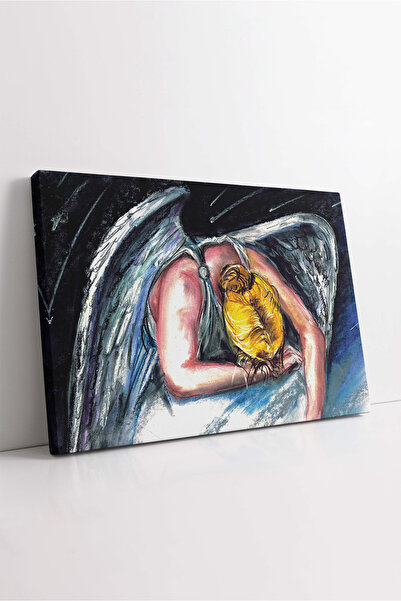 KOSS Dijital Înger care plâng, fată cu aripi, pictură decorativă pe pânză cu ...