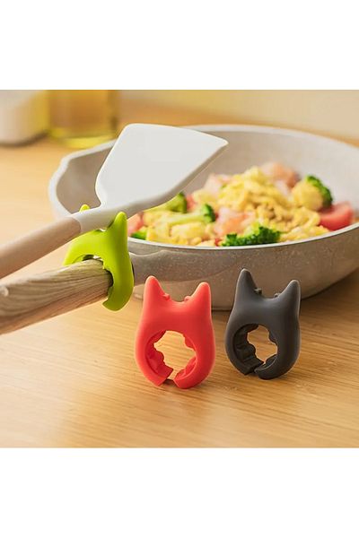 Hayveys 1Pc Heat Resistant Silicone Scoop Spoon Holder Stand