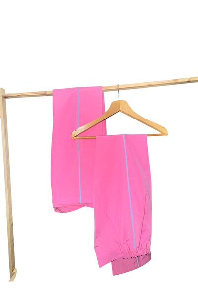 temex Kumaş Pantolon Cepli Orta Bel Yanları Lastikli Önü Düğmeli Unisex