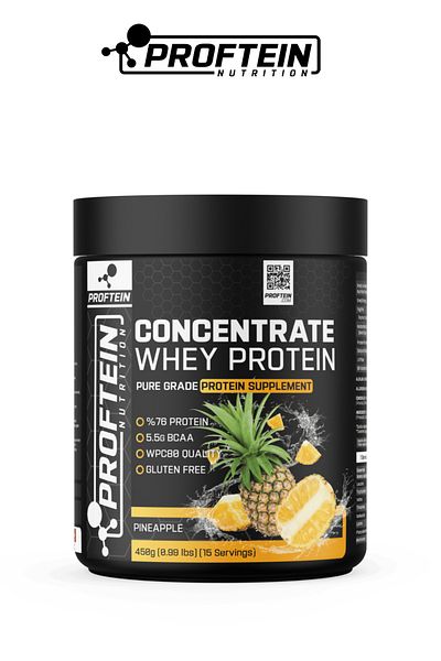 Proftein Whey Concentrate 450g 15 Serving Pineapple Flavored