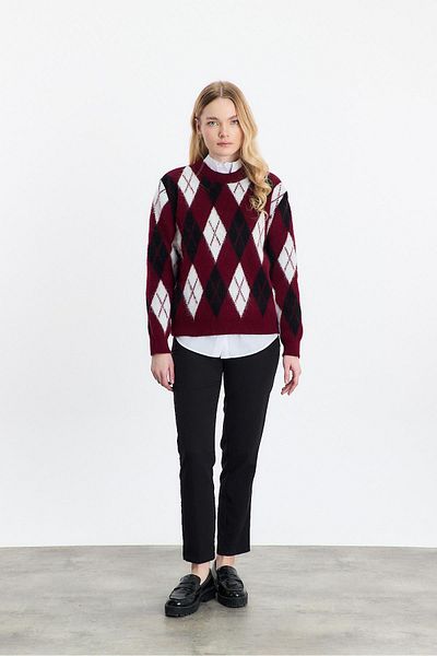 Rays 24376 Pulover roșu Claret Rose Gold - Argyle