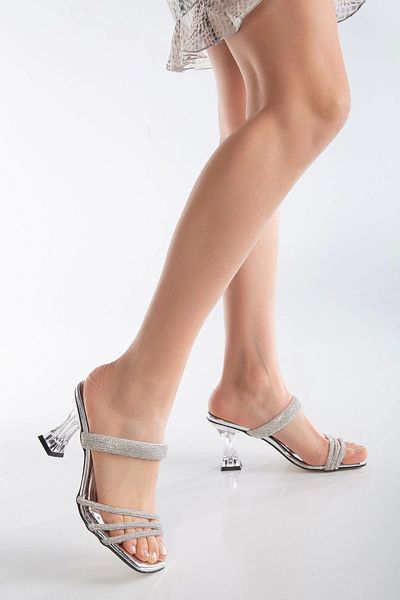 GULT SHOES Women's Summer Slippers Transparent Heel