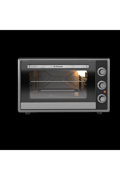 starway 60 Lt Electrical Oven, 6 Functions, 60x49cm, 2100 W, Double Glass ,Light, Tray & Stand Included