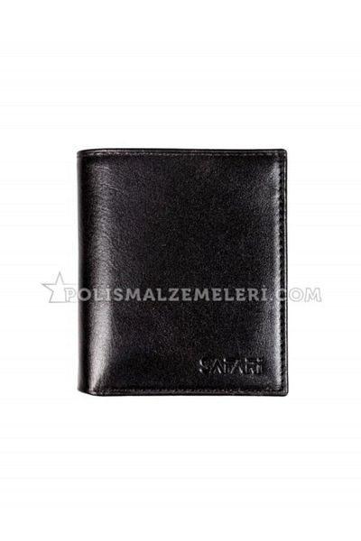 Safari AVM Μαύρο δερμάτινο πορτοφόλι Safari