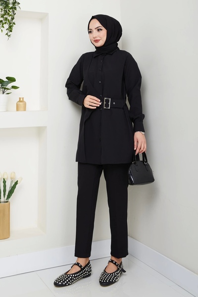 Nevayla Moda Πουκάμισο με μαύρη πόρπη - Ü0101