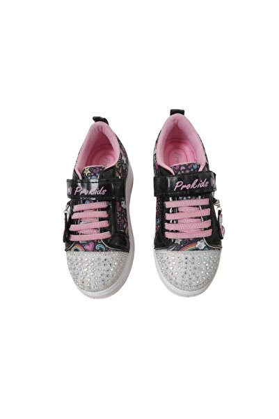 Prokids Taşlı Kız Çocuk Spor Ayakkabı, Hello Kitty Desenli Ortopedik Taban Sneaker