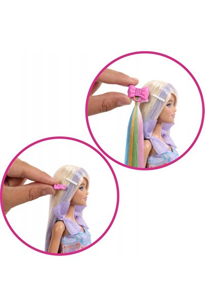 Barbie Upuzun Muhteşem Saçlı Bebekler Saç Tasarım Oyun Seti JCT72