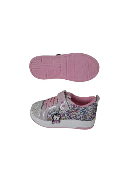 Prokids Taşlı Kız Çocuk Spor Ayakkabı, Hello Kitty Desenli Ortopedik Taban Sneaker
