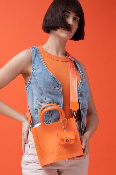 United Colors of Benetton Дамска чанта Benetton Orange BNT1450