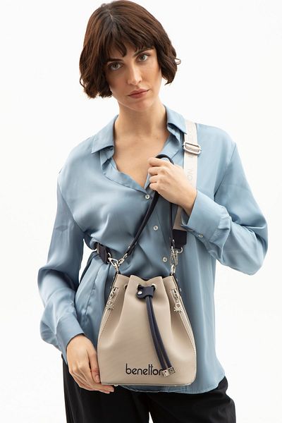 United Colors of Benetton Beneton Women's Shoulder Bag - Stone and Laci Bnt1595