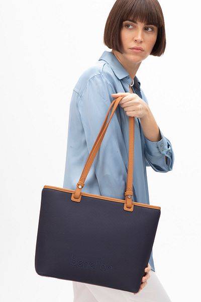 United Colors of Benetton Γυναικεία τσάντα ώμου Beneton - Navy Blue/Kameleon BNT1583