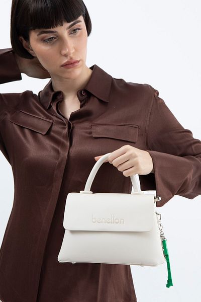 United Colors of Benetton GEANTA DE MÂNĂ BENETTON FEMEI ALBĂ BNT1519