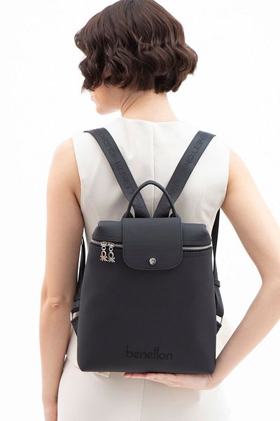 United Colors of Benetton Benetton Women's Black Backpack - Bnt1608