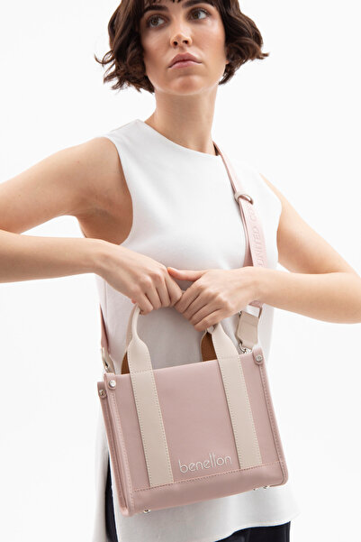 United Colors of Benetton بينيتون حقيبة كتف نسائية بيج فاتح BNT1620