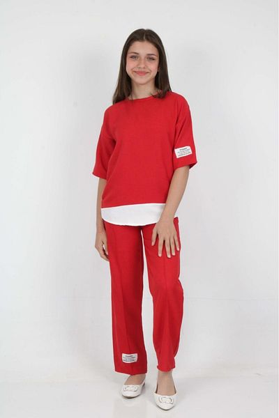 ANGELOS GIRLS Girl's Burümcük 2-Piece Set-Skirt Garnished 7-12 Years 1051