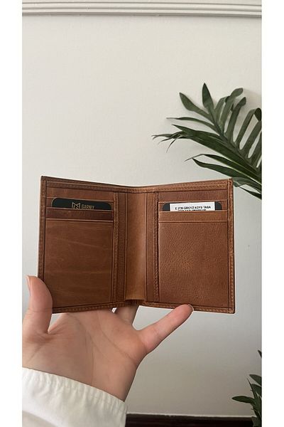Garniy Мъжки портфейл от естествена кожа в кафяв цвят 2720
