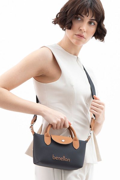 United Colors of Benetton Benetton Women's Black-Camel Crossbody Bag - Bnt1601