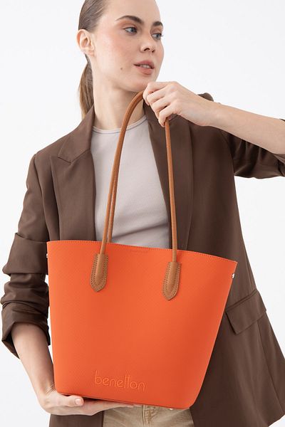 United Colors of Benetton Benetton Women's Shoulder Bag - Orange-Camel Bnt1609