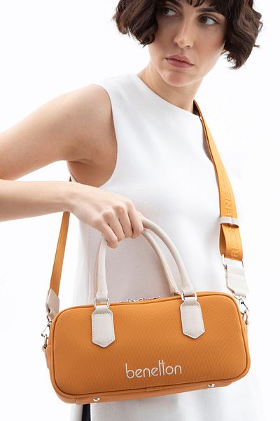 United Colors of Benetton Beneton Women's Crossbody Bag - Mustard-Beige Bnt1621
