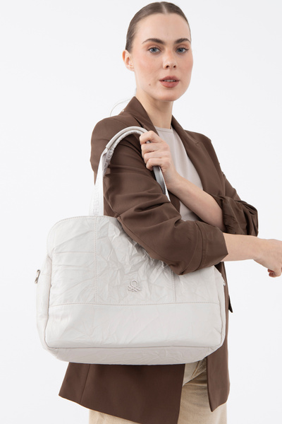 United Colors of Benetton Geantă de umăr Benetton Beige pentru femei - BNT1474