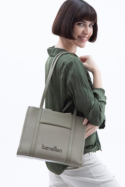 United Colors of Benetton بينيتون حقيبة يد نسائية خضراء BNT1532