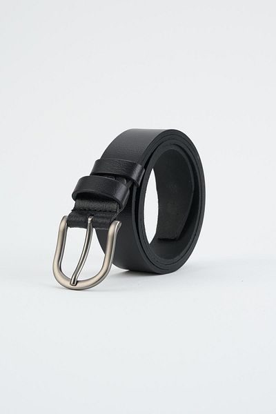 Deri Company Ανδρική μαύρη δερμάτινη ζώνη 112545