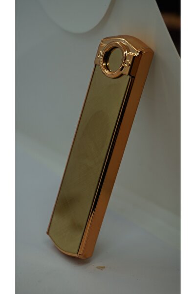 USB LİGHTER USB Şarjlı Alevsiz Sürgülü Çakmak (Gold)