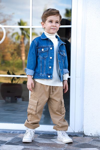 Catz Kids Παντελόνι Camel Gabardin Cargo
