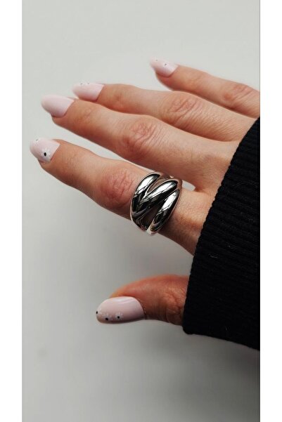 stainless steell 316L Steel Minimal Curved Model Adjustable Ring